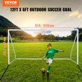 thumbnail image 3 of SKYSHALO 12x6 ft Portable Soccer Goal for Adults/Kids, Outdoor Training Net with Carry Bag, White, 3 of 9