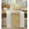 thumbnail image 3 of Saro Lifestyle Metallic Banded Design Table Runner, 3 of 5