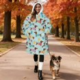thumbnail image 2 of Dachshund Sweater and Pumpkin Oversized Sherpa Fleece Wearable Blanket Hoodie, Double-Sided Warm Fuzzy Pullover with Super Pockets for Women & Men, 2 of 6