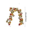 thumbnail image 3 of AYktou Fall Leaf Garlands Thanksgiving Garland, 6.7 Ft Lifelike Artificial Maple Leaf Fall Garland, Table Centerpiece Rattan Fireplace Hanging Vines for Home Holiday Wedding Door Party Christmas, 3 of 9