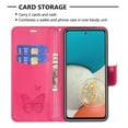 thumbnail image 3 of Feishell Samsung A53 Case 5G Butterfly Embossed Pattern Premium Leather Wallet Cover Flip Stand Card Slots Holder Magnetic with Wrist Strap Case for Samsung Galaxy A53 5G, Pink, 3 of 8