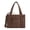 Brown, variant on Boxy Tote Bag for Women, Crossbody Bag with Zipper, Crush Bow Purses for Travel Work College