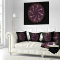 thumbnail image 2 of Designart Glowing Purple Radial Fractal Flower Art - Floral Throw Pillow - 18x18, 2 of 4