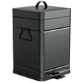 thumbnail image 5 of TINANA Small Trash Can with Lid: 5L, 1.3 Gallon Stainless Steel Dog Poop Trash Can, Rectangle Trash Can with Step Pedal, Retro Kitchen Garbage Can for Farmhouse, Craft Room, Office, Garage, Black, 5 of 7