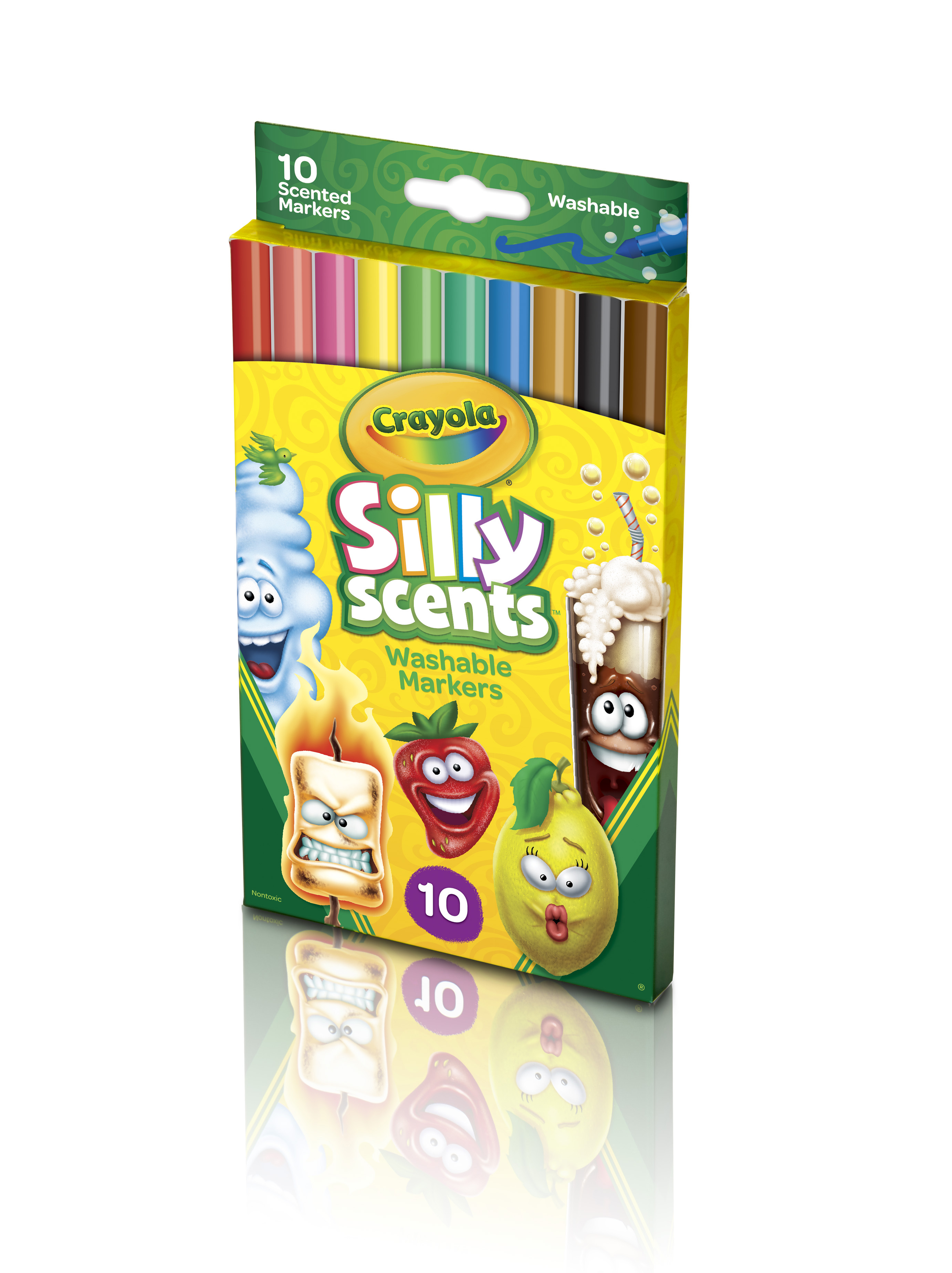 Crayola Silly Scents Slim Markers, Washable Scented Markers For Kids, 10 Pieces - image 5 of 8