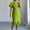 A_ Green, variant on New Summer Arrivals SMihono Women's Summer Puff Short Sleeve Mermaid Dress Elegant Office Slim Solid Party Dress Bodycon Ruffle Dress Pink M