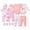 Light Pink, variant on KIMI BEAR Newborn Baby Girl Layette Set Shower Gift Sets 4 Packs Romper Pants Sets Long Sleeves Short Sleeves Floral Bodysuit with Hat Gloves 10pcs Purple NB