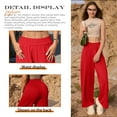 thumbnail image 5 of OQQ Women's Wide Leg Pants High Waist Casual Lounge Travel Vacation Loose Pants, 5 of 7