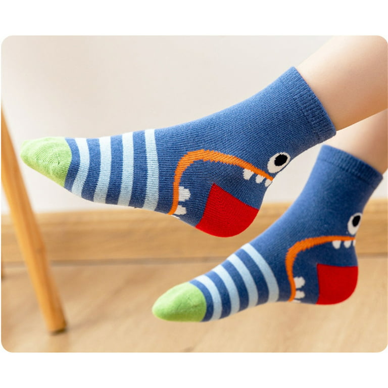 Jefferies Socks Boys Monster Fuzzy Non-Skid Slipper Socks 2 Pair Pack