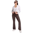 thumbnail image 4 of ValueVibe Flare Leggings for Women High Waisted Stretch Yoga Pants Soft Bootcut Workout Leggings, Coffee XL, 4 of 7