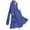 Blue, variant on Girls Muslim Abaya Open Front Dress Layered Chiffon Long Sleeve Modest Robe with Hijab Maxi Dress Size 5-14 Years