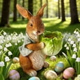 thumbnail image 7 of Gumesh Resin Rabbit Figurine for Outdoor Garden, Little Bunny Statue for Courtyard, Potted Plant Landscaping, Bonsai Sculpture Decoration, Handmade Craft Ornament for Patio, Lawn, 7 of 7