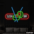 thumbnail image 2 of Craftnamesign Sushi Bar Neon Sign, Sushi Restaurant Decor, Sushi LED Signs, 2 of 4