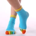 thumbnail image 1 of Calcetines de yoga de cinco dedos, calcetines de algodón para mujer, calcetines antideslizantes, calcetines deportivos profesionales para interiores, calcetines de yoga para mujer, 1 of 6