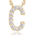 thumbnail image 3 of PAVOI 14K Yellow Gold Plated Cubic Zirconia Initial Necklace | Letter Necklaces for Women | C Initial, 3 of 5