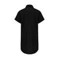 thumbnail image 7 of Blmnix Shift Woman Dress Button Down Short Dress Petticoat Short Sleeve Mini Black Collared with Pockets Casual Summer Dresses for Women,XL, 7 of 7