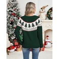 thumbnail image 5 of Christmas Sweaters for Women Christmas Tree Fall Cable Knit Sweater Fair Isle Crewneck Pullover Sweater Shermie, 5 of 9