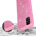 thumbnail image 4 of Value Pack + for Samsung Galaxy A51 (NOT FIT SAMSUNG A51 5G) with Tempered Glass Glitter Hard Case Hybrid Cell Phone Case Glitter Shock proof Edge Slim Bumper Scratch Cover (Pink), 4 of 4