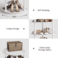thumbnail image 4 of JOINICE 360 Spinning Rotating Shoe Rack Tower, 6 Tier Lazy Susan Closet Organizer, Revolving Shoe Storage Organizer for Entryway, Hallway, Living Room (White), 4 of 9