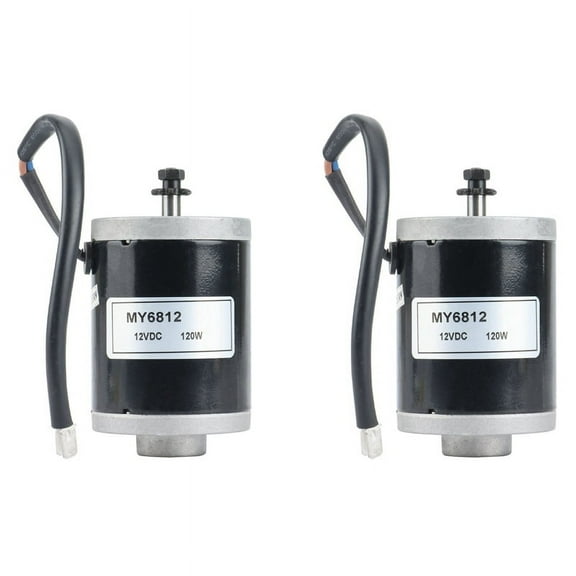 2X Brushed Motor MY6812 12V 120W High Speed Motor with Sprocket Scooter Brush Motor with Belt Pulley Electric Scooter