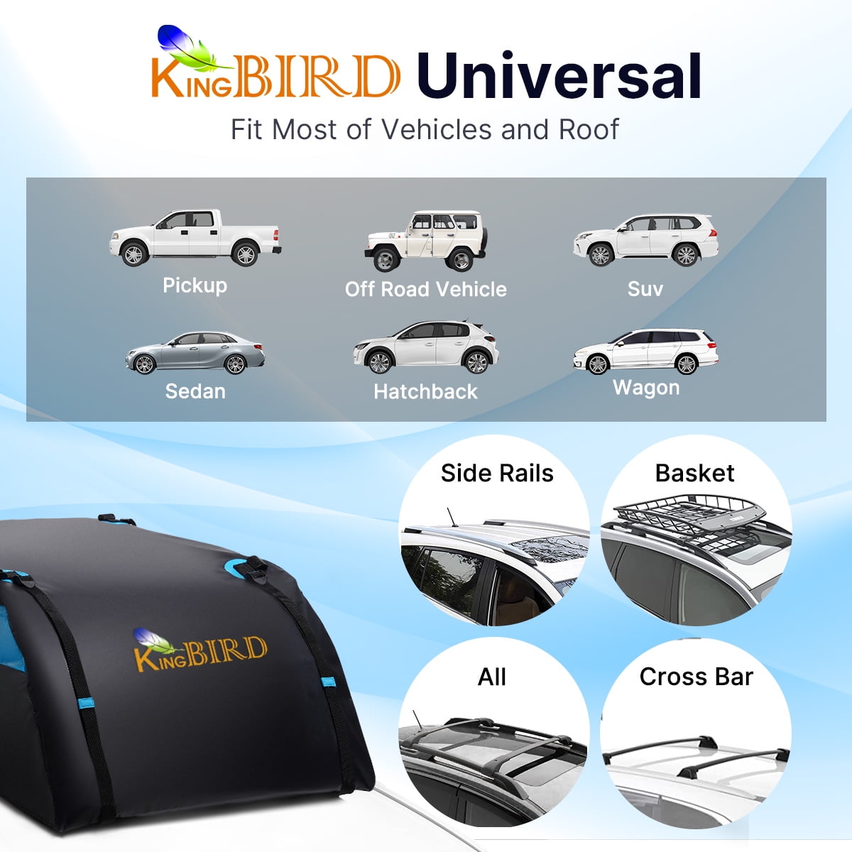 King bird cheap roof bag