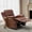 Brown, variant on Tina's Home Swivel Genuine Leather Power Recliner Chairs Set of 2 with Heat & Lumbar Support for Living Room, Camel