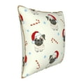 thumbnail image 2 of Kll Christmas Pug Dog Decorative Throw Pillow Covers Velvet Soft For Couch Sofa Bedroom Living Room Outdoor -18"X18", 2 of 8