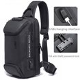 thumbnail image 2 of Bolso de pecho para hombre, estilo empresarial, antirrobo, bolso de hombro, tecnología USB, ligero, para exteriores, bandolera para hombre, 2 of 6
