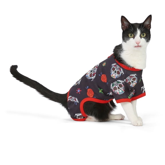 Vibrant Life Halloween Pajamas for Dogs and Cats, Day of the Dead, Multicolor, S