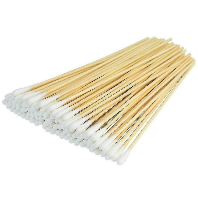 Cotton Swabs, 6 Inch Clean Sterile Stick With Wooden Handle For Wound Cleaning, Clean Makeup, Remove Residue (500pcs)