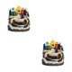 thumbnail image 4 of Advancent Resin Figurines Decorative Christmas Statues for Restaurant Bedroom Holiday Muñeco de nieve 2Conjunto, 4 of 6