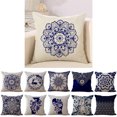 thumbnail image 3 of Monstrate Funda de cojín reutilizable con diseño de flores de porcelana de estilo chino, funda de almohada gruesa lavable para abrazo, Type2 NO2, 3 of 6