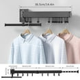 thumbnail image 3 of Folded Wall Mounted Clothes Drying Rack  Collapsible Dryer Rack Heavy Duty  Retractable(Tri-Fold), 3 of 7