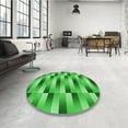 thumbnail image 4 of Ahgly Tapis d'Intérieur Lavable en Machine Carré Transitionnel Vert Néon, 3 Pieds Carré, 4 of 7