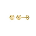 thumbnail image 5 of Kezef Women's Gold plated over 925 Silver High Polish Smooth Round Ball Stud Earring 5-Size Set - 3mm - 7mm, 5 of 6