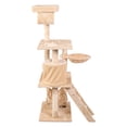 thumbnail image 2 of Pefilos 55" Cat Tree Tower for Indoor Cat, Cat Condos Furniture with Hammock, Cat Tree House for Kittens, Beige, 2 of 12