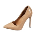 thumbnail image 5 of Women's High Heels Closed Pointed Toe Stilettos Wedding Shoes Lightweight Party Prom Elegant Dress Pumps Beige Size 7.5, 5 of 5