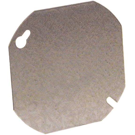RACO Steel Flat Blank Cover Plate - Pre-Galvanized, Paintable - 4" x 4" x 0.06"