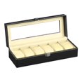 thumbnail image 4 of 2/3/4/5/6 Slots Wrist Watches Jewelry Display Storage Organizer Leather Box Case, 4 of 8