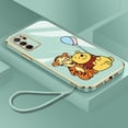 thumbnail image 3 of Carcasa OPPO A16 A16K A16S A16E A17 A15 A15S A35 A83 A57 2022 A54 5G A55 4G Funda Para Teléfono De Lujo Trasera Macaron Color De Gama Alta Winnie The Pooh De Chapado Ultrafina, 3 of 4
