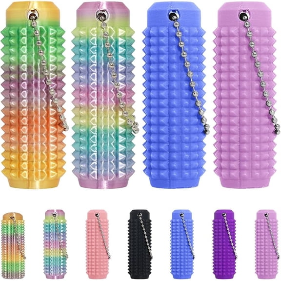 Fidget Toys,Pain Stim Fidget Toy Reduce Stress for Adults,Anxiety Relief Pain Stim,Spiky Fidget Keychain for Anxiety and Stress Reduction,Novelty Gifts for Friends 4PCS