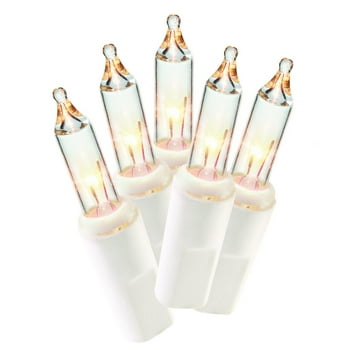 Holiday Time 300-Count Indoor and Outdoor Clear Mini Christmas Lights, with White Wire, 62.5 Feet