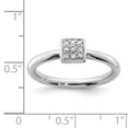 thumbnail image 3 of Sterling Silver Rhodium Plated Diamond Ring QR6439, 3 of 4
