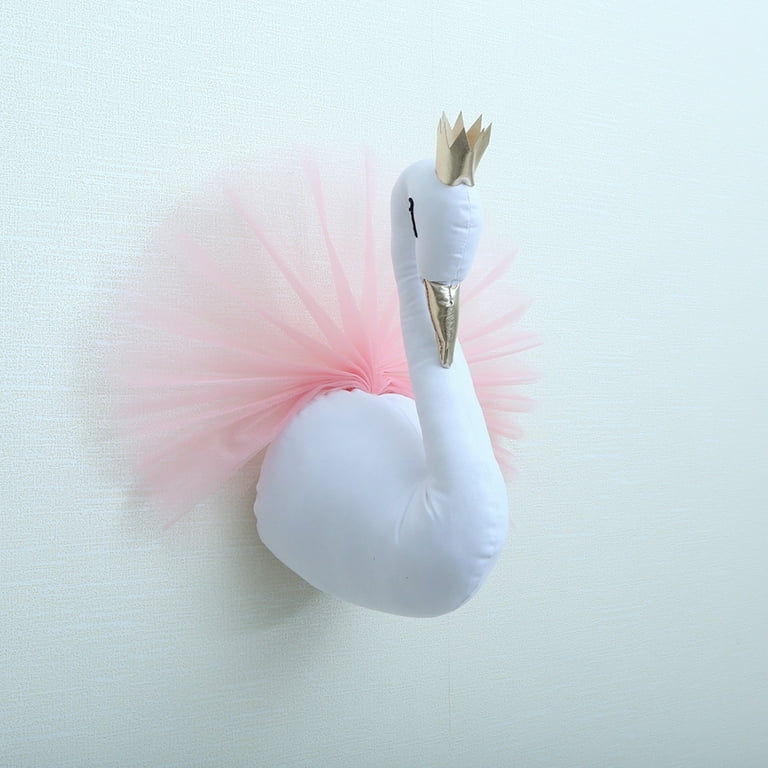 Swan Decor Wall Animal Hanging Room Ornament Nursery Mount Hook Plush Decoration Toy Art Coat Hooks Sculpture Walmart