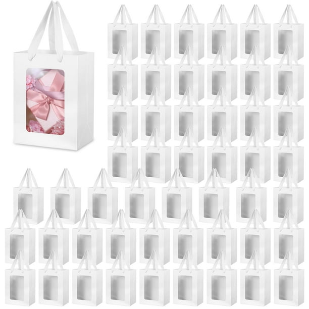 Bolsa de regalo de papel Tobeelec con ventana transparente 20x15x10 cm