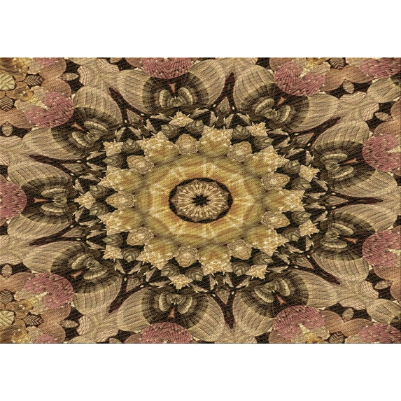 Ahgly Company Indoor Rectangle Patterned Blood Red Brown Area Rugs, 6' x 9'