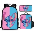 3 Pcs Anime Lilo & Stitch Backpack Shoulder Bag Pen Bag18