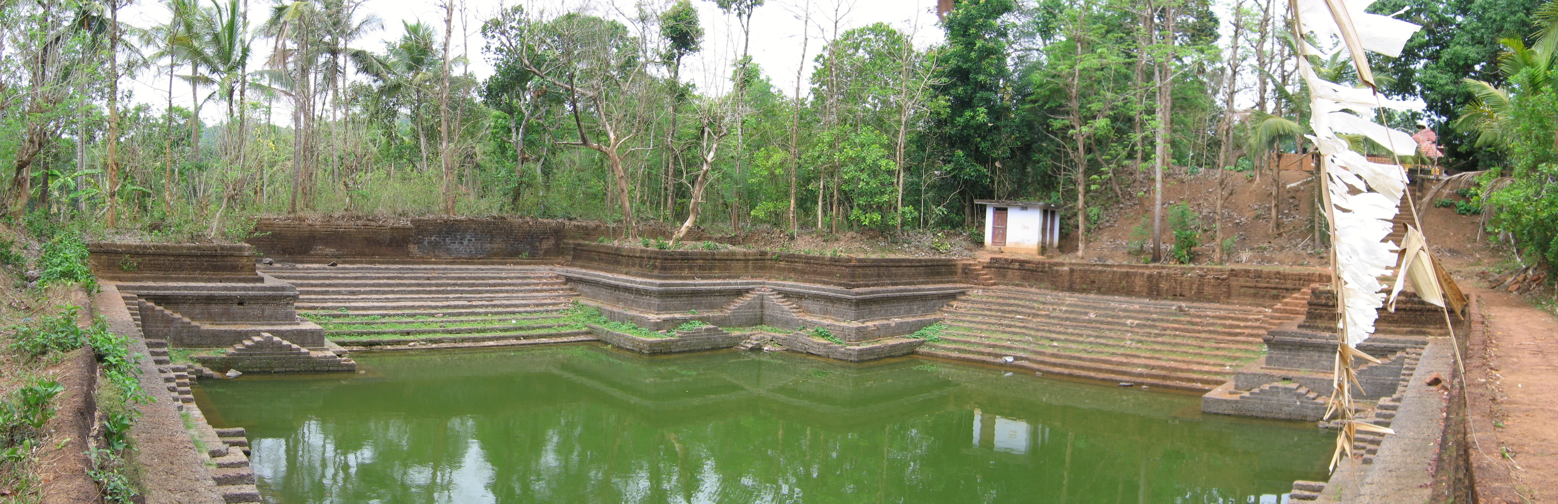 Panoramic view of Thodikalam temple pond, Kannur, Kerala24 Inch By 36
