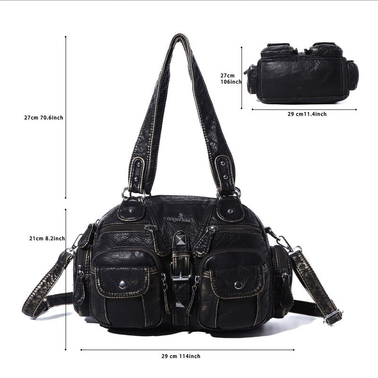 Angel Kiss Small Hobo Purses for Women Soft Vegan Leather Shoulder Bags with Crossbody Adjustable Strap