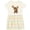 Natural with Stripes, variant on Inktastic Cute Moose Girls Toddler Dress